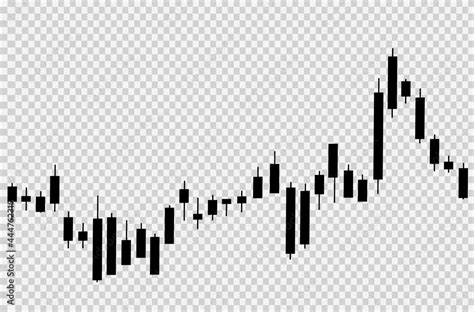 Candlestick Trading Graph Isolated On Png Or Transparent Background