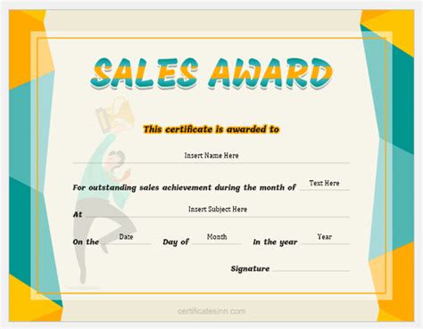 Best Sales Award Certificate Templates for Word | Professional ...