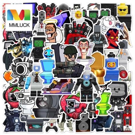 Mmluck Skibidi Toilet Decorative Decals Graffiti Stickers Cameraman