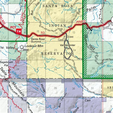 San Bernardino National Forest Visitor Map (south) by US Forest Service ...