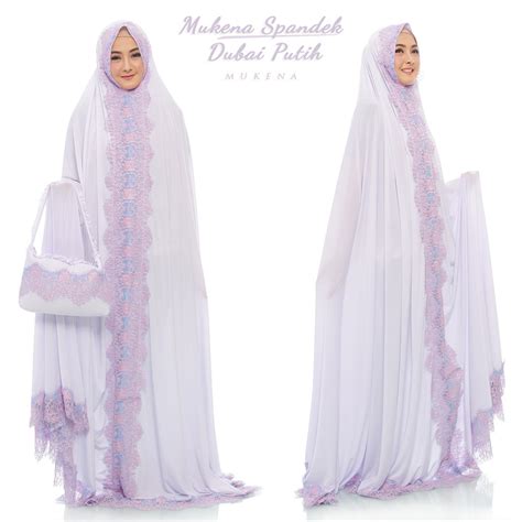 Jual Mukena Renda Spandek Terusan Dubai Dewasa Shopee Indonesia