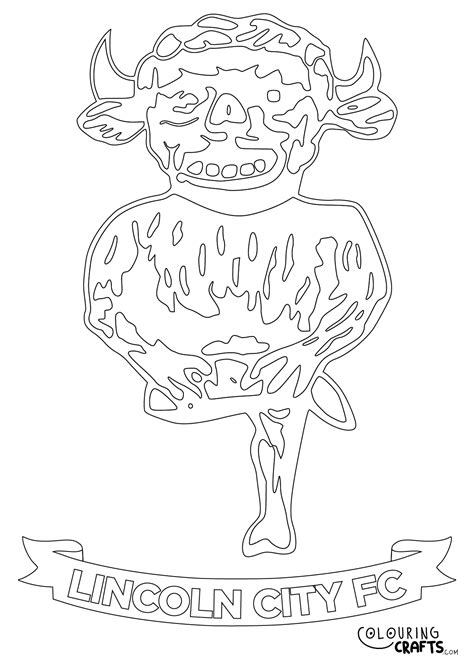 Lincoln City Badge Printable Colouring Page Colouring Crafts