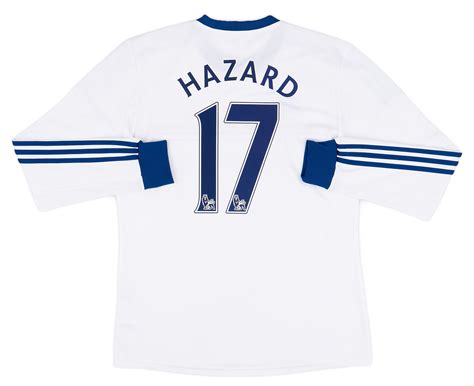 2013 14 Chelsea Away L S Shirt Hazard 17 Excellent 8 10 M