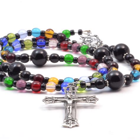 Sterling Silver Stained Glass Rosary — On This Day Designs