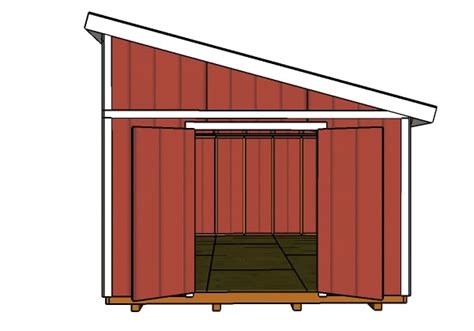 12x16 Lean to Shed Plans | MyOutdoorPlans