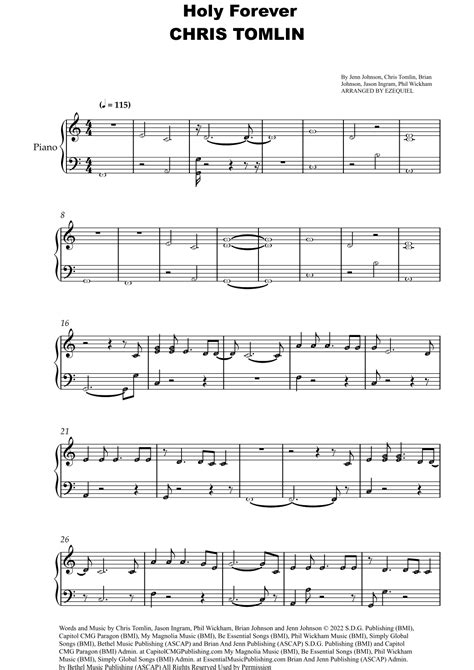 Holy Forever Arr By Ezequiel Edi Es By Chris Tomlin Sheet Music For