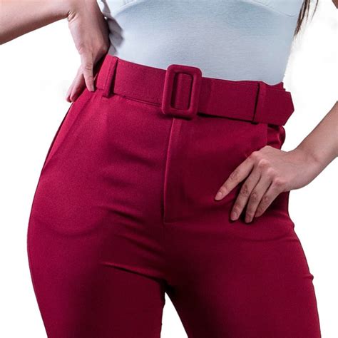 Pantalón De Vestir Con Cinturón A La Cintura Antonella MercadoLibre