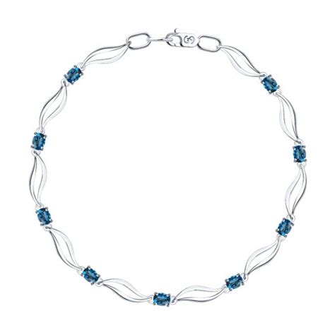 Браслет из белого золота с лондон топазами SOKOLOV - купить в ...