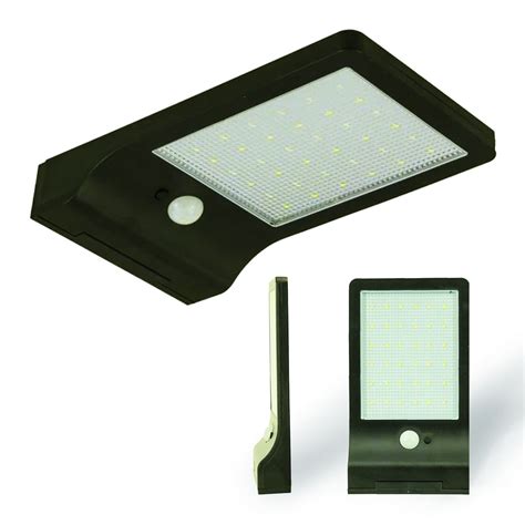 Lumin Ria Solar Parede E Poste Led Sensor Presen A E Luz K Gaya