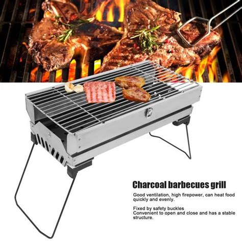 Gril Charbon De Barbecue Pliable Portable Accessoire Camping