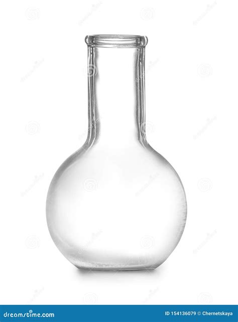 Empty Florence Flask on White Background. Stock Image - Image of ...