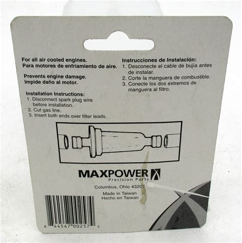 Maxpower Precision Parts In Line Fuel Filter Model Ebay