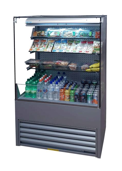 Grab And Go Display Fridge Standard Silver Steel 60cm X 75cm X 145cm