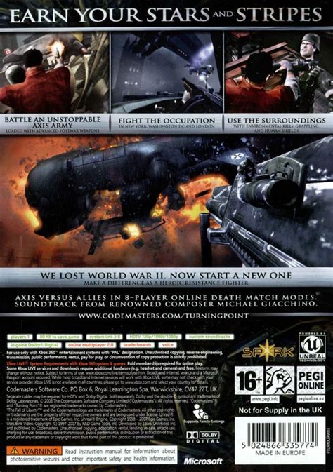 Turning Point: Fall of Liberty (2008) Xbox 360 box cover art - MobyGames