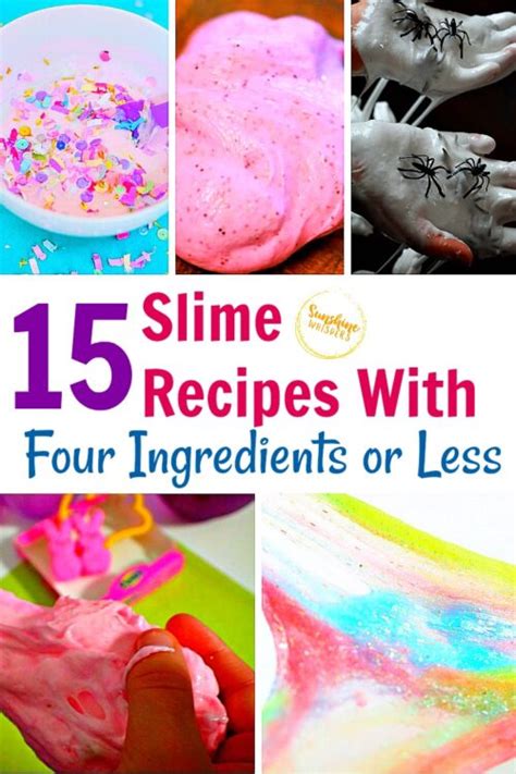 15 Slime Recipes with Four Ingredients or Less - Sunshine Whispers