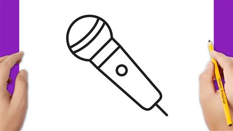 How To Draw A Microphone Youtube