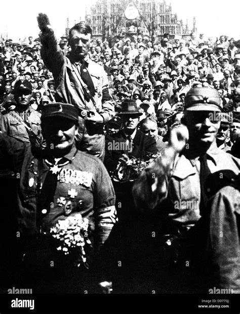 Hitler At Nazi Party Rally Nuremberg Germany Ca Herman Stock