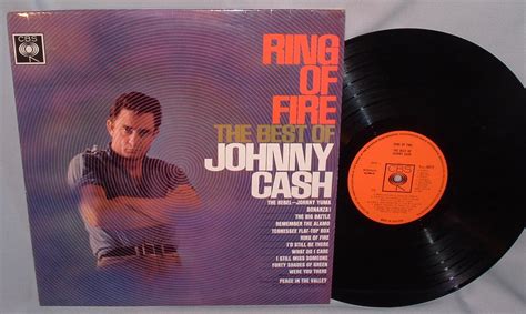 Lp Johnny Cash Ring Of Fire The Best Of Uk Import 1968 Near Mint Ebay