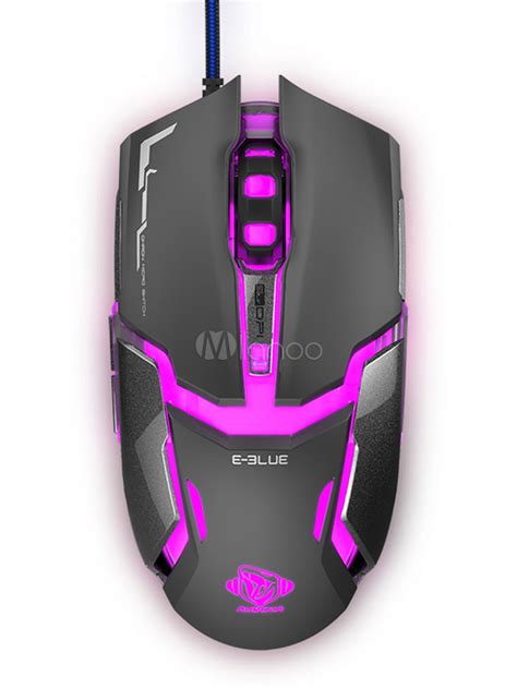 Blue Gaming Mouse 5 DPIs 6 Buttons 20G Max Acceleration Body Geometry Design Optical Mouse ...