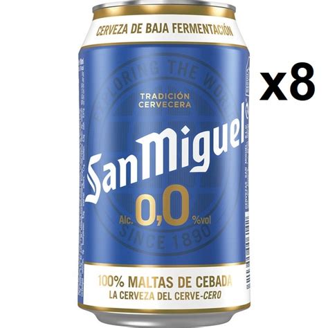 San Miguel Cerveza Sin Alcohol Lata Cl Pack Te Llevo El Agua