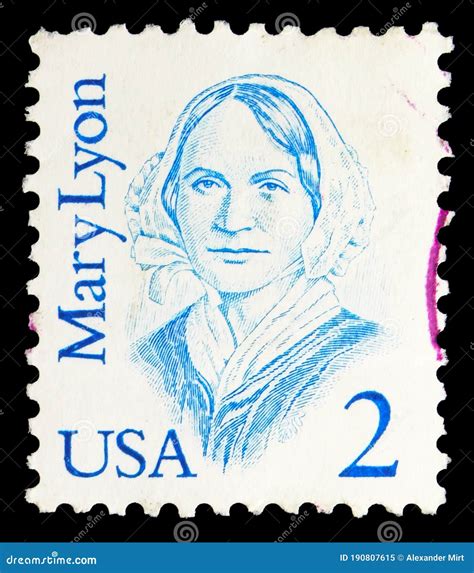 Postage Stamp Printed In United States Shows Mary Lyon Great Americans