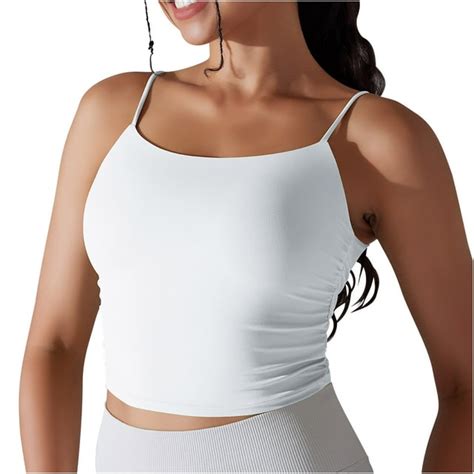 Hbyjlzyg Sports Bras Padded Workout Crop Top Cami Yoga Tank Tops For