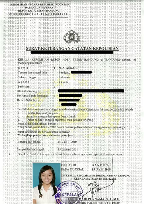 Letak Nomor Surat Keterangan Catatan Kepolisian Delinewstv