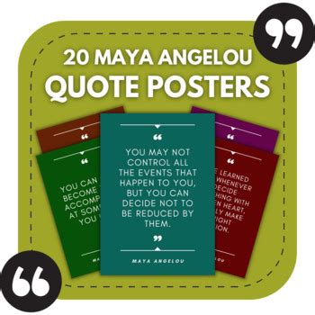 Maya Angelou Posters Inspirational Quotes For High School Bulletin