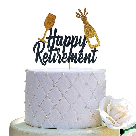 Happy Retirement Cake Topper Retirement Party Decoration Supplies ...