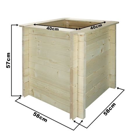 Plate Bande Sur Lev E En Bois X Xh Cm Jardini Res En Bois Pour