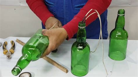 F Cil Lampara Con Botellas De Vino Youtube Velas De Botellas De