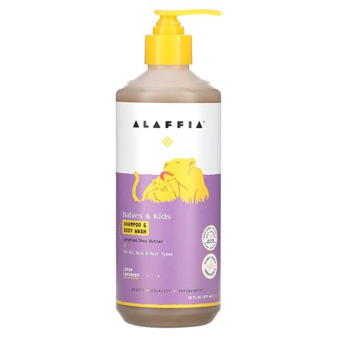 Alaffia Babies And Kids Shampoo And Body Wash Lemon Lavender 16 Fl Oz