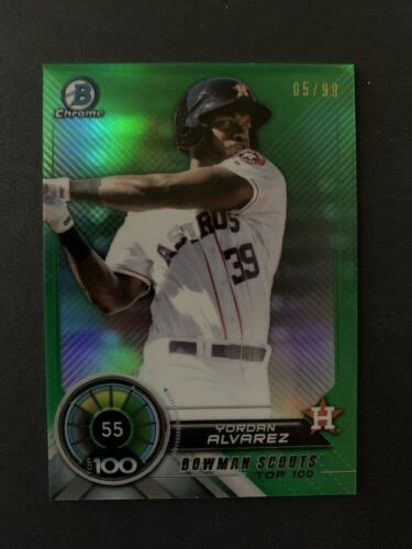 2018 Bowman Chrome Yordan Alvarez Scouts Rookie Green Refractor 05 99