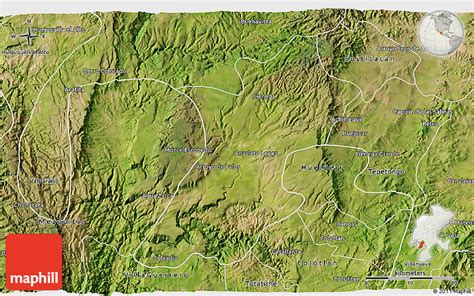 Satellite 3D Map of Monte Escobedo