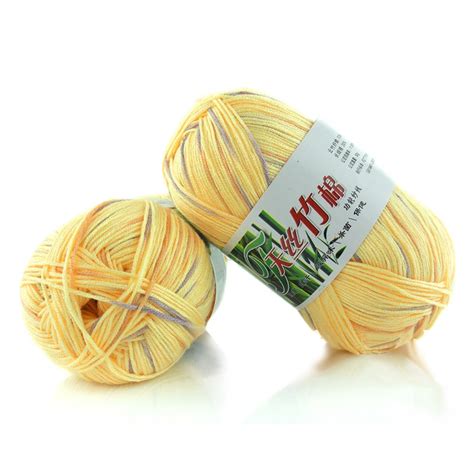 Wholesale 50g Super Soft Natural Smooth Bamboo Cotton Knitting Yarn