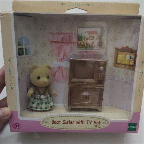 Jual Sylvanian Families Bear Sister With Tv Set Shopee Indonesia