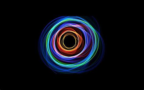 Abstract Circles Bright Multicolored Motley Rotation Hd Wallpaper