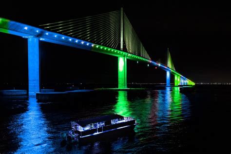 Island Sunset And Skyway Light Show In St Petersburg 2024 City