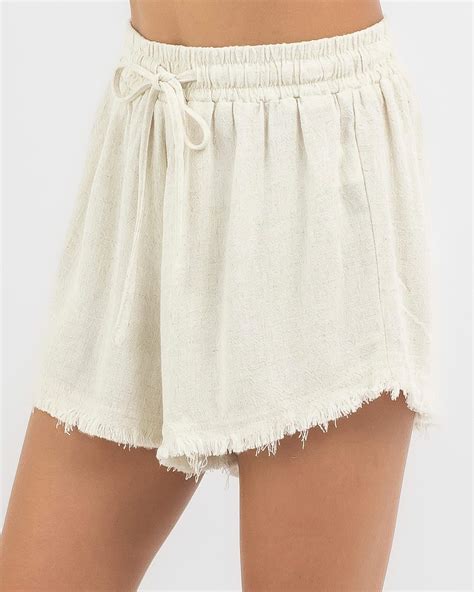 Ava And Ever Girls Lana Dallis Shorts In Natural Salt And Pepper Fast Shipping And Easy Returns