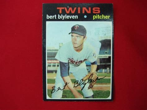 1971 Topps Baseball Bert Blyleven Minnesota Twins Rookie Rc 26 Nice