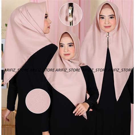 Jual Hijab Zipper Shinar Glamour Ansania Original Jilbab Instan Zipper