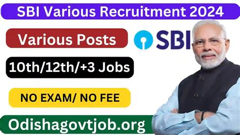 Sbi Recruitment 2024 Odisha 10th Pass Sbi Jobs Apply Link Available