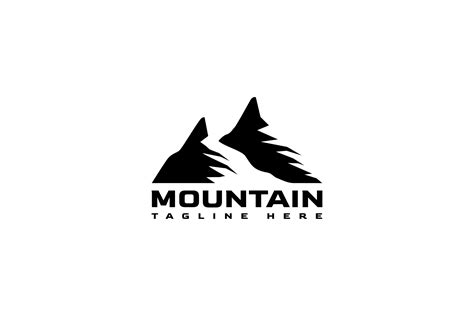 Black Mountain silhouette logo | Creative Market