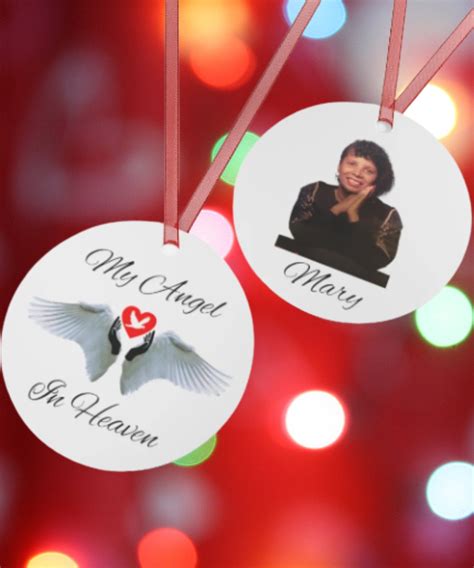 Personalized Metal Ornaments Angel Wings Ornament Photo Etsy