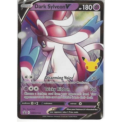 Pokemon Trading Card Game SWSH134 Dark Sylveon V Black Star Promo