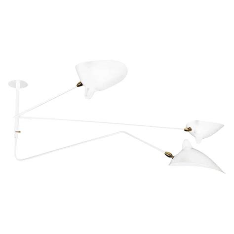 Serge Mouille Rotating Sconce Two Arms One Curved At 1stdibs