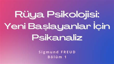 Sesli Kitap Yeni Başlayanlar için Psikanaliz Sigmund Freud Bölüm