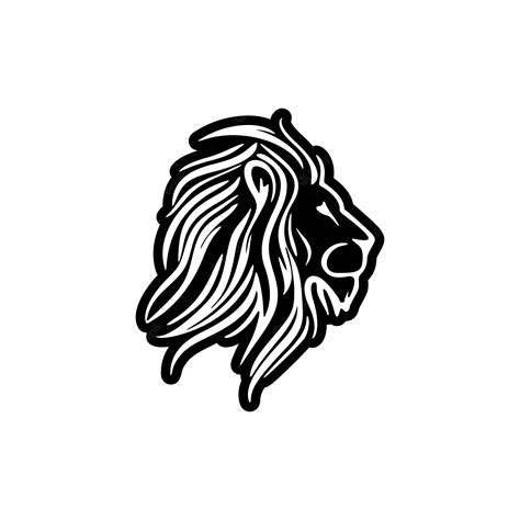 Premium Vector Vector Lion Logo In Easy Black And White Design