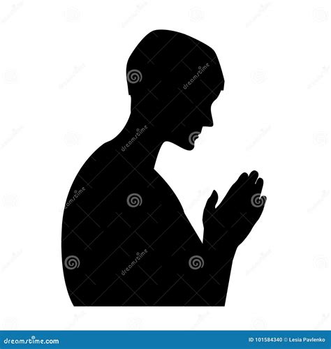 Black Man Praying Silhouette