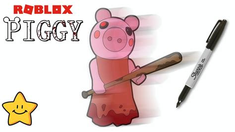 How To Draw Roblox Piggy Easy Youtube